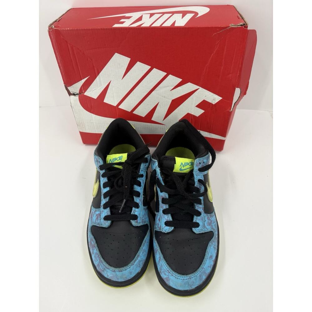 [DV1694-900] Grade School Nike DUNK LOW SE 'ACID WASH BALTIC BLUE VOLT'